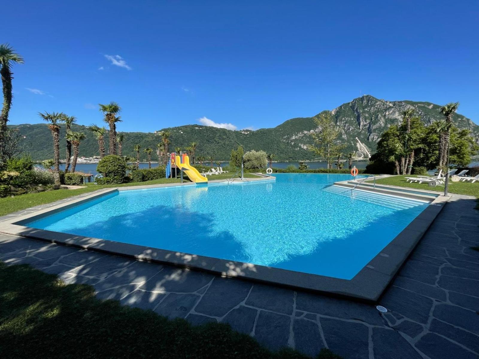 Luganersee, Pool, Strand, Parkplatz, Suite 204 Bissone Luaran gambar